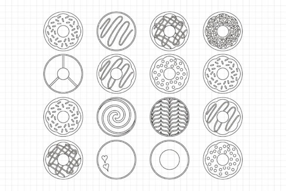 Download Sweet Donuts Digital Stamp (DS06) - Digital stamp Collection