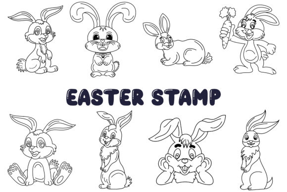 Download Easter Clip Art Digital Stamp Set 4. - Digital stamp Collection
