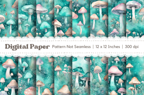 Download 16 Teal Fantasy Mushroom Background - Mushroom background Collection
