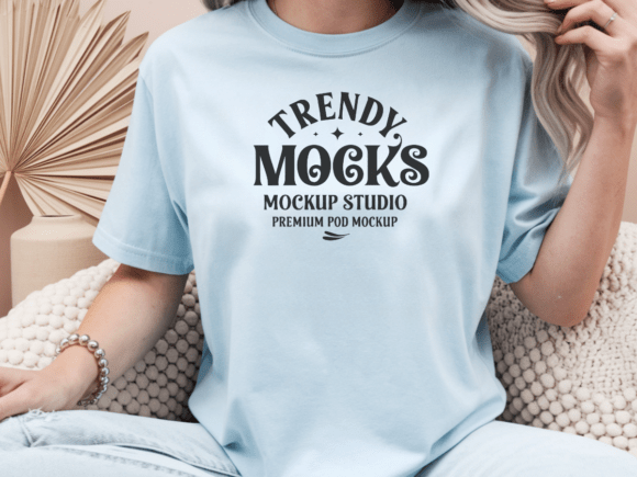 Download Chambray Comfort Colors 1717 Mockup - Premium Resources
