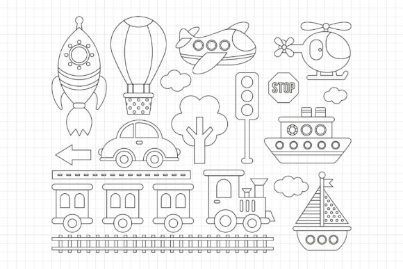 Download Transportation Digital Stamp (DS01) - Digital stamp Collection