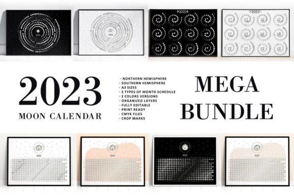 Download MEGA BUNDLE Moon Calendar 2023 - 2023 Collection
