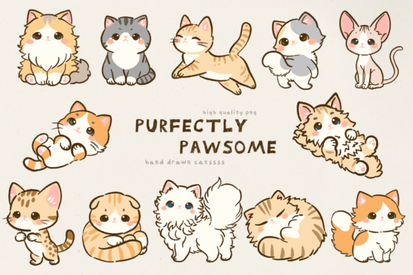 Download Kawaii Cats Clipart - Cats Collection