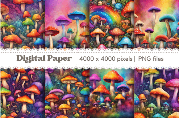 Download Smoky Rainbow Mushroom Background - Mushroom background Collection